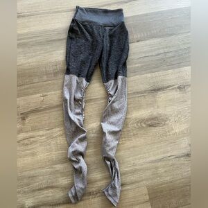 ALO Yoga Two-Tone Gray Goddess Leggings